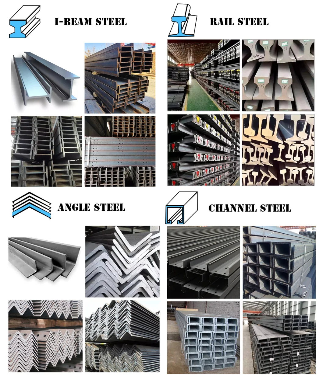 Hot Rolled Grooved Rail and Special Steel Crane Rail Sections for Railway Material