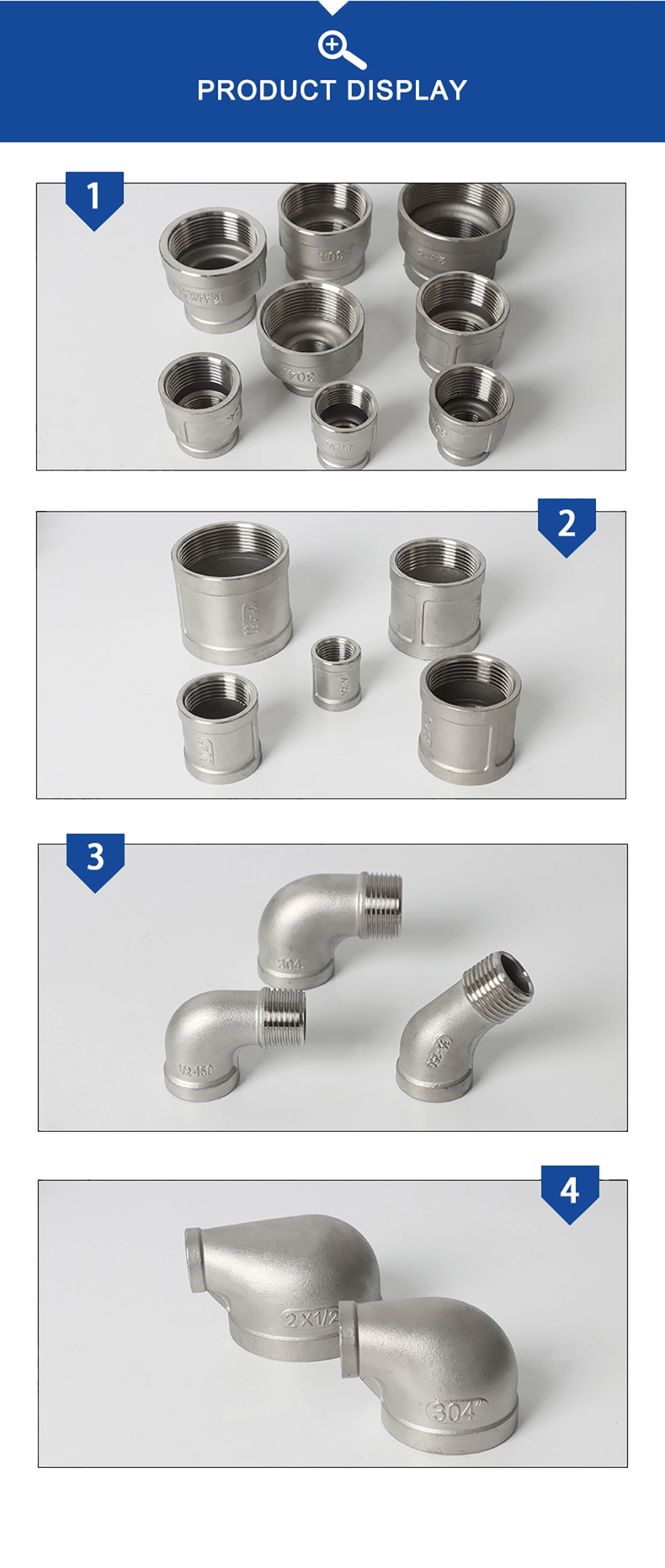 Stainless Steel Pipe Fitting 304 Forging Welded Equal Tees