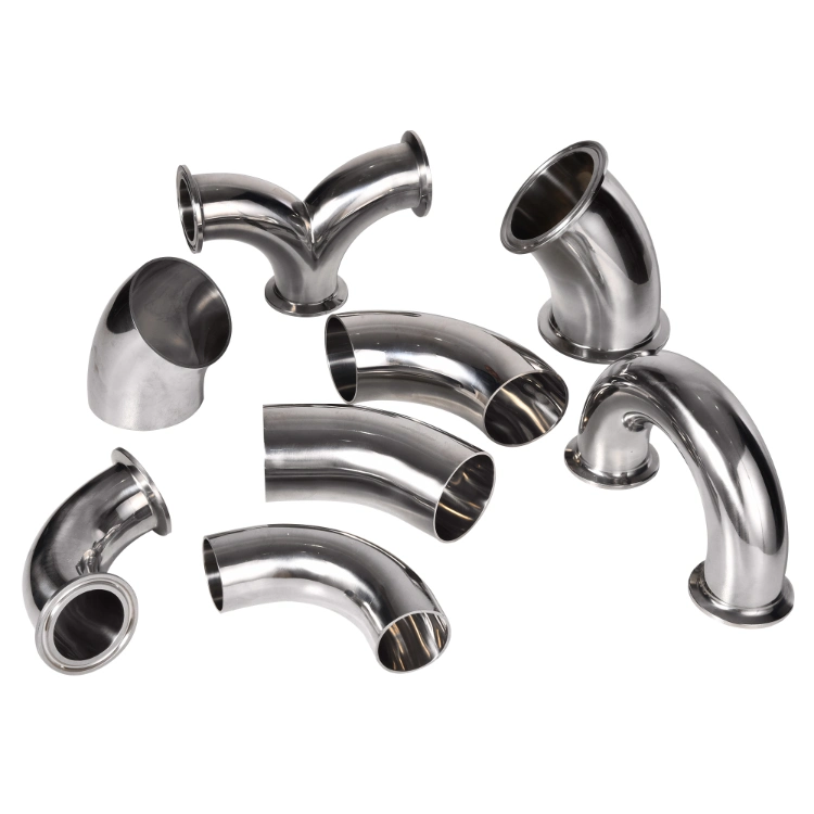 SMS Polished Stainless Steel Sanitary 180 Degree Hygienic Tube Bend SS304 SS316L Tube